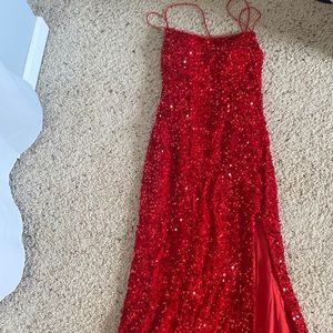 Berlinnova sparkly red prom dress size 2.
